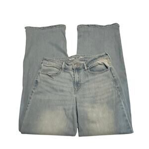 Old Navy Wow Wide Leg Light Wash Denim Jeans Women's 10